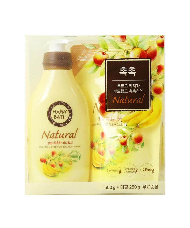 bo-sua-tam-huong-trai-cay-happy-bath-natural-real-moisture